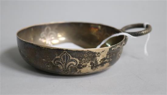 A French silver wine taste, 3.3 oz.